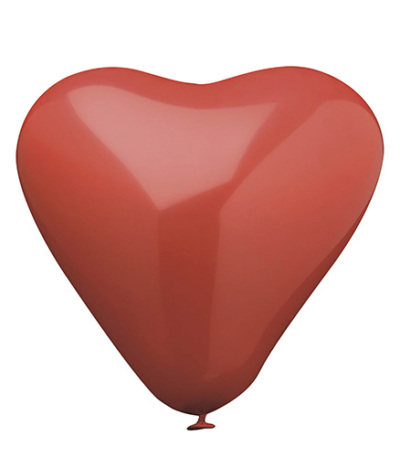Product foto van Ballonnen rood Heart large set van 10