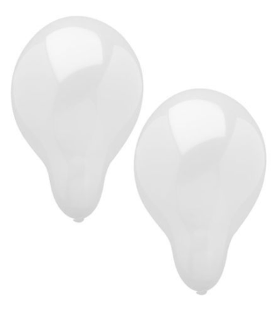 Product foto van Ballonnen wit 25 cm set van 100