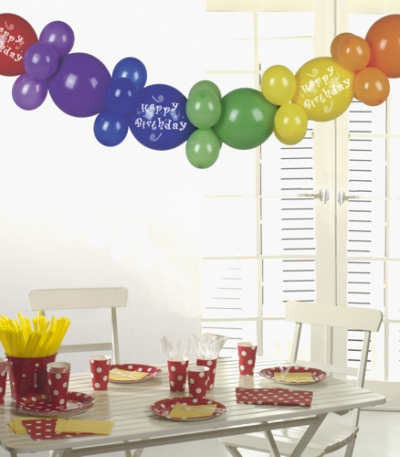 Product foto van Ballonnenguirlande Happy Birthday 2m