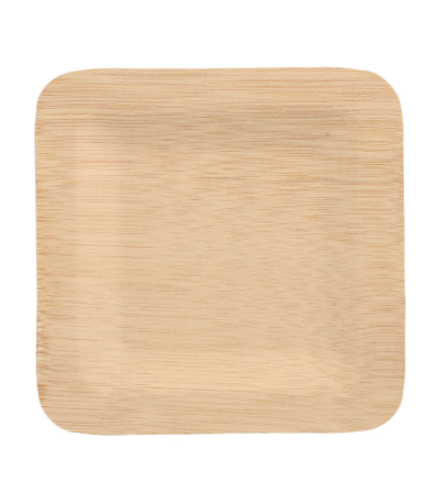 Product foto van Bamboe Borden hoekig set van 10 18cm
