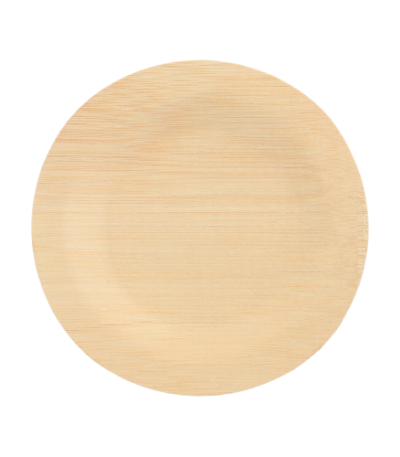 Product foto van Bamboe Borden rond 18cm set van 10