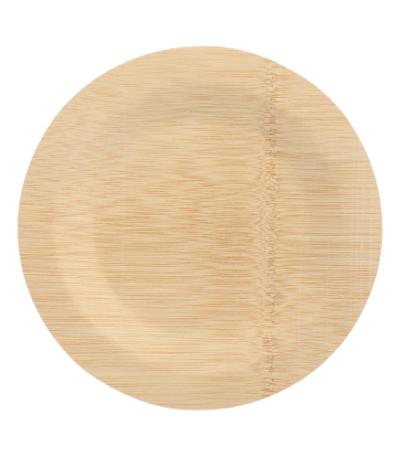 Product foto van Bamboe Borden rond set van 10 23cm Pure