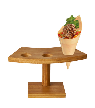 Product foto van Bamboe Plateau amuse cones set van 5