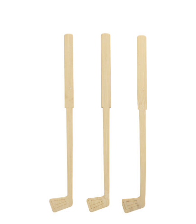 Product foto van Bamboe Roerstaafjes 15cm set van 100 Golf