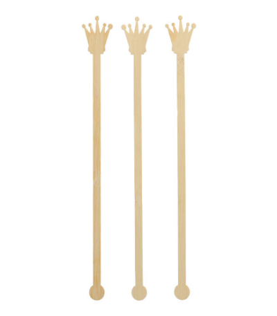 Product foto van Bamboe Roerstaafjes 20cm set van 100 Crown