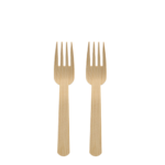 Product foto van Bamboe Vorken 14 cm set van 50