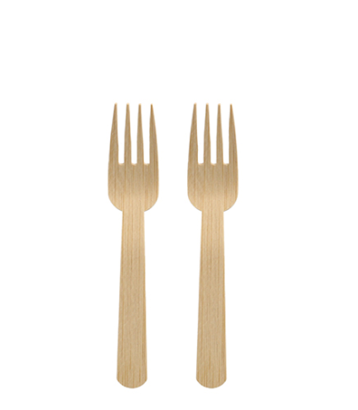 Product foto van Bamboe Vorken 14 cm set van 50