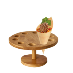 Product foto van Bamboe plateau rond 18cm voor 10 amuse cones