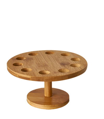 Product foto van Bamboe plateau rond 18cm voor 10 amuse cones