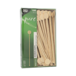 Product foto van Bamboe roerstaafjes 18 cm set van 100 Coin