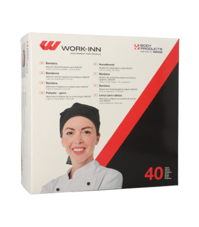 Product foto van Bandana zwart set van 40 WORK-INN/PS