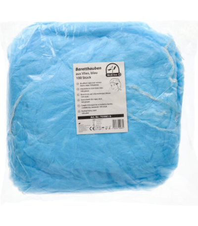 Product foto van Baret non-woven blauw set van 100 Medi-Inn