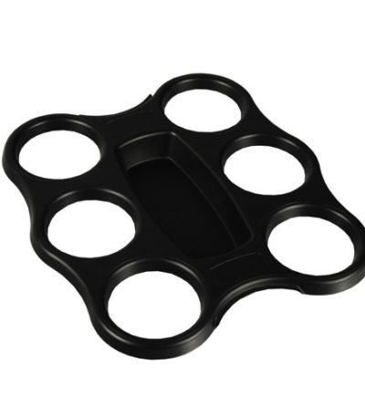 Product foto van Bekerhouder PS zwart set van 3 voor 6 bekers