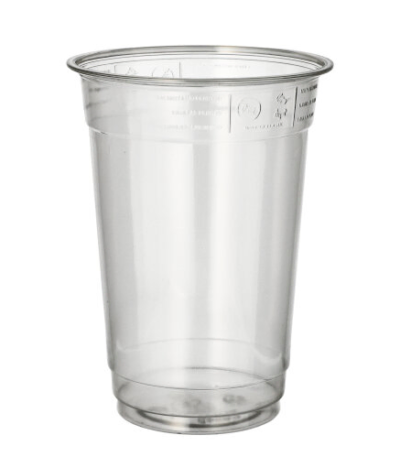 Product foto van Bekers PET glashelder set van 50 400ml