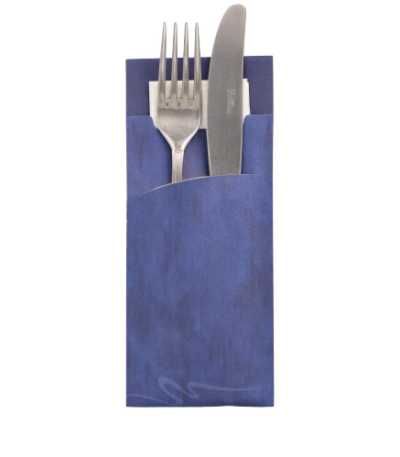 Product foto van Bestekzakjes blauw 20x8