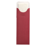 Product foto van Bestekzakjes bordeaux set van 500 Lines met servet