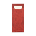 Product foto van Bestekzakjes bordeaux set van 520 inclusief servet