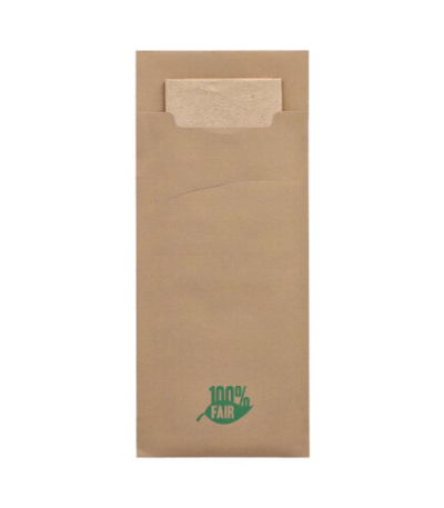 Product foto van Bestekzakjes bruin 20x8