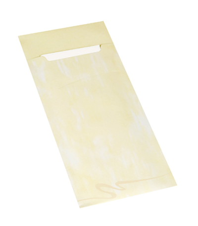 Product foto van Bestekzakjes creme set van 520 met servetje