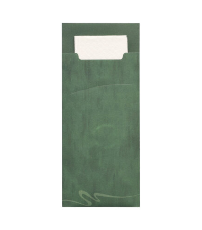 Product foto van Bestekzakjes donkergroen 20x8