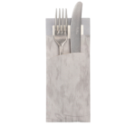 Product foto van Bestekzakjes grijs met servetje set van 520