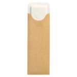 Product foto van Bestekzakjes natuur met servet wit set van 500