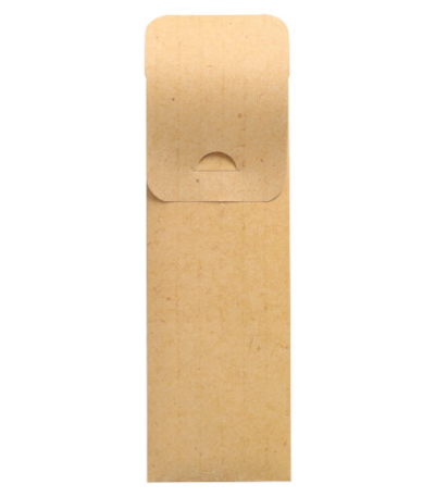 Product foto van Bestekzakjes natuur met servet wit set van 500