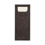 Product foto van Bestekzakjes zwart met servetje set van 520