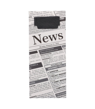 Product foto van Bestekzakjes zwart/wit 20cm x 8