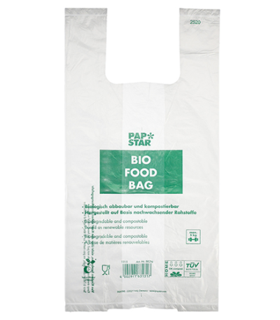 Product foto van Biologisch afbreekbare draagtassen folie transparant set van 100