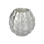 Product foto van Bolkaarsen zilver Pine Cone 10cm