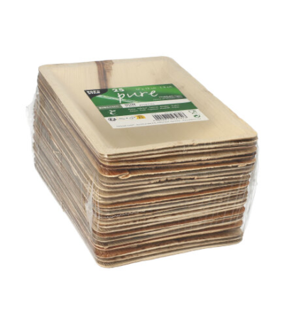 Product foto van Borden palmblad hoekig natuur set van 25