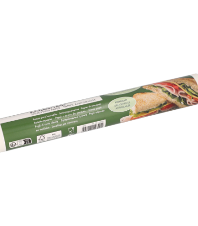 Product foto van Boterhampapier wit set van 100 25cm x 30cm