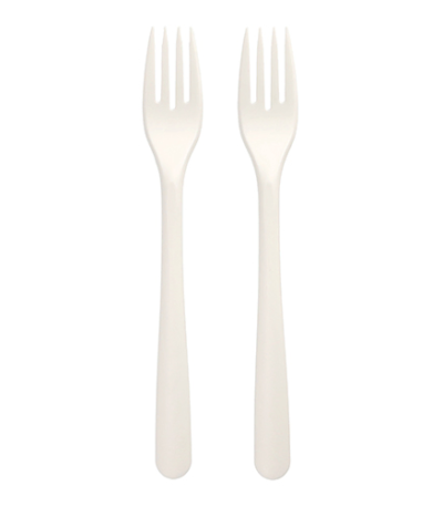 Product foto van C-PLA Vorken wit 19 cm set van 50 Folia