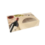 Product foto van Catering dozen karton Burgund met venster set van 5