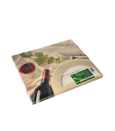 Product foto van Catering dozen karton Burgund met venster set van 5