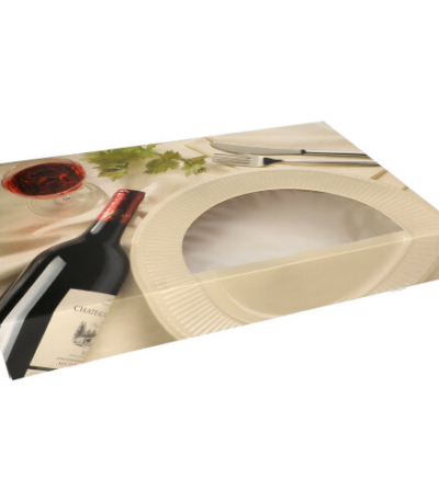 Product foto van Catering dozen karton Burgund set van 5 met venster 2-delig