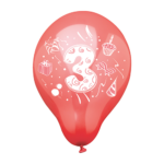 Product foto van Cijferballonnen assorti 25cm set van 6