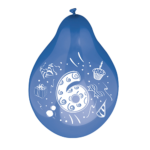 Product foto van Cijferballonnen assorti kleuren set van 6