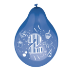 Product foto van Cijferballonnen assorti kleuren set van 6 25cm