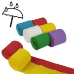 Product foto van Crèpeband watervast assorti kleuren set van 6 rollen 10m