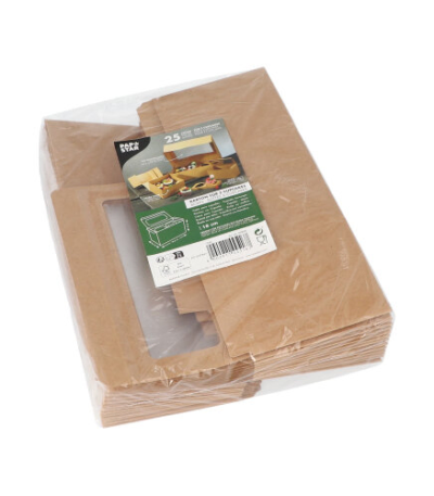 Product foto van Cupcake dozen hoekig met PLA venster 25 stuks