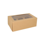 Product foto van Cupcake dozen hoekig met PLA venster set van 25