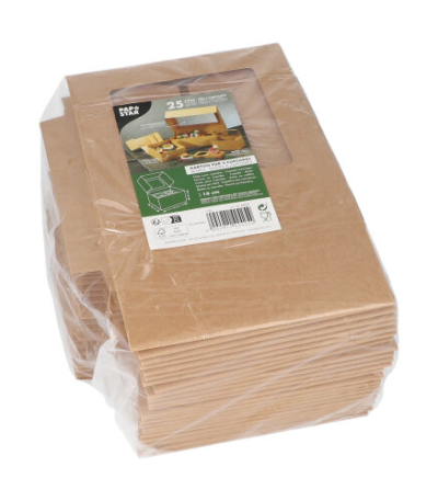 Product foto van Cupcake dozen hoekig met venster PLA 25 stuks