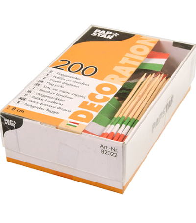 Product foto van Decoprikkers 8 cm set van 200 Hongarije