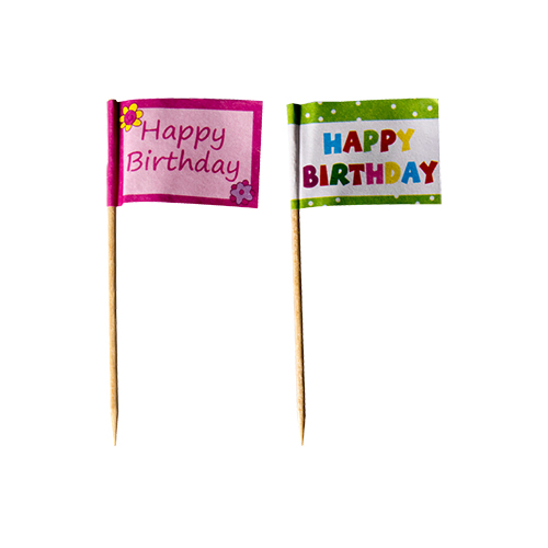 Product foto van Decoprikkers Happy Birthday set van 20