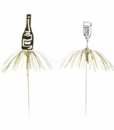 Product foto van Decoprikkers holografisch 23 cm set van 10