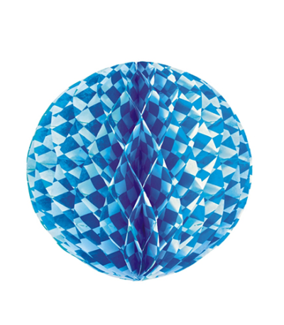 Product foto van Decoratie bal Beiers blauw 30cm brandveilig