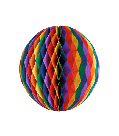 Product foto van Decoratie bal Rainbow 30cm brandvertragend