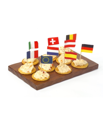 Product foto van Decoratie prikkers set van 50 8cm Nations